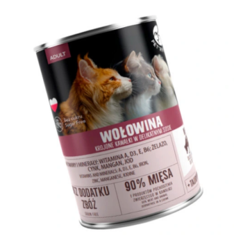 Pet Republic mokra karma dla kotów ADULT kawałki z wołowiną 400g